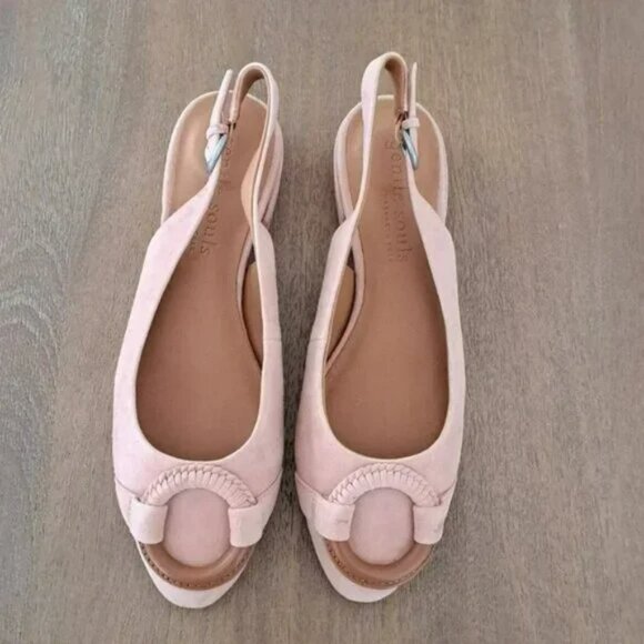 Gentle Souls by Kenneth Cole Athena Slip On Slingback Flats - Blush - Size: 8.5 - Picture 2 of 9